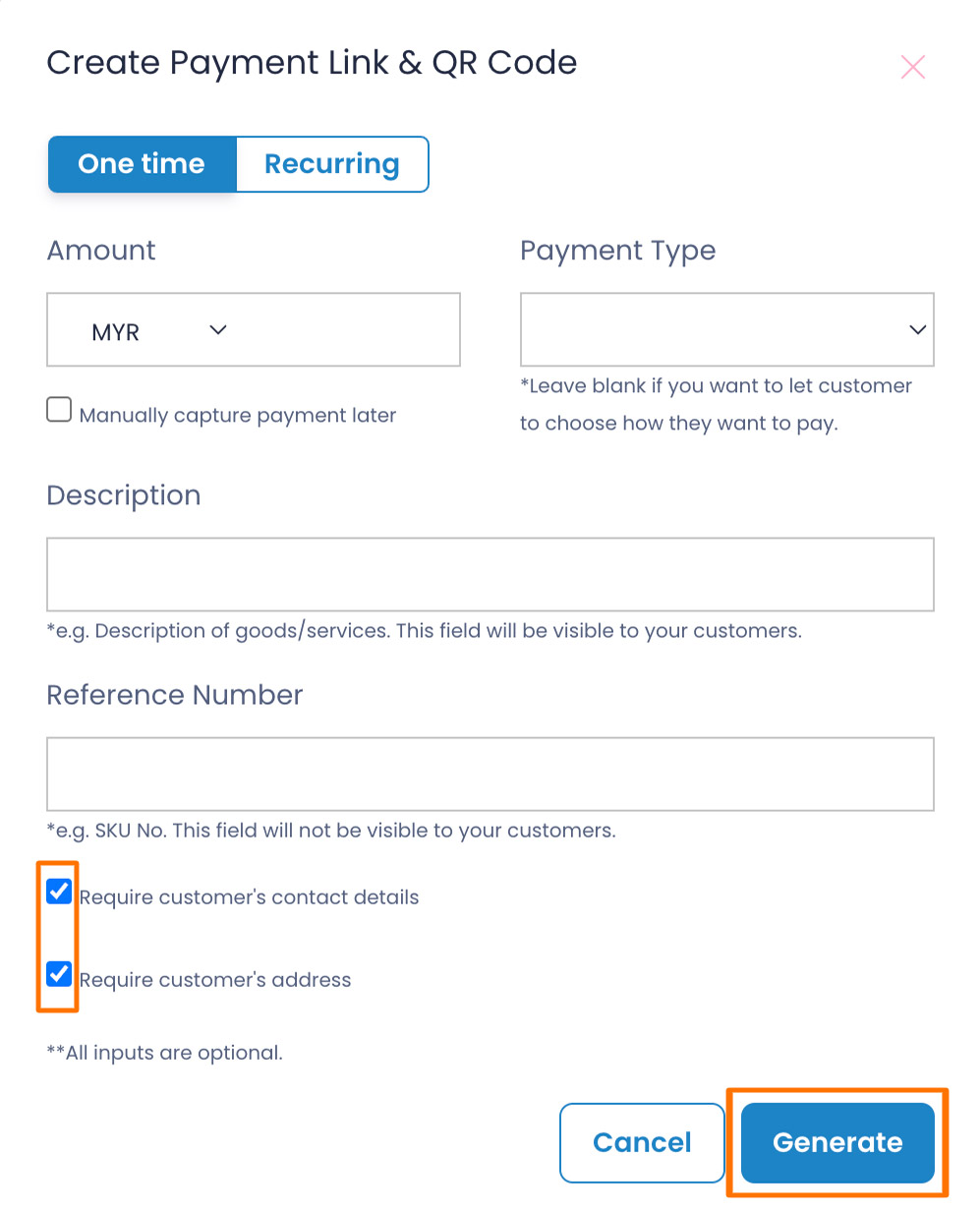 How to create Payment Link & QR Code for FPX, Cards (one off), e-Wallet ...