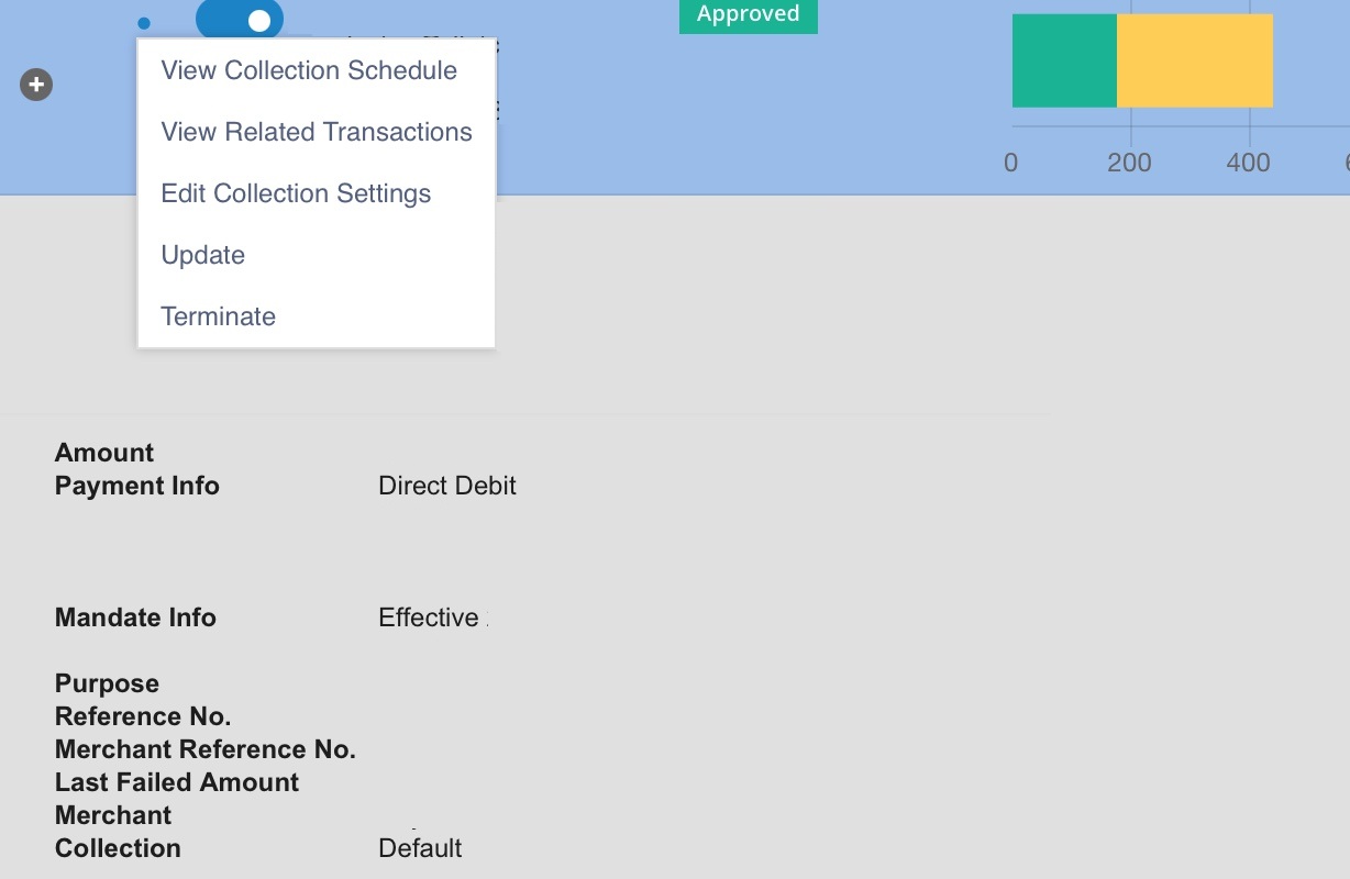 image 4 sample 3 dots selection for direct debit (step 6b)